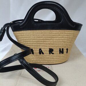 Marni Tropicalia Micro Bag In Black